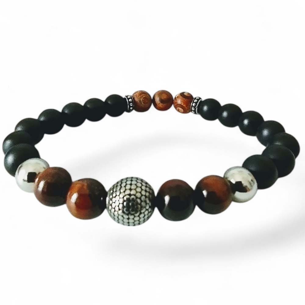 Men’s Unique Beaded Bracelet – Rugged Elegance Redefined